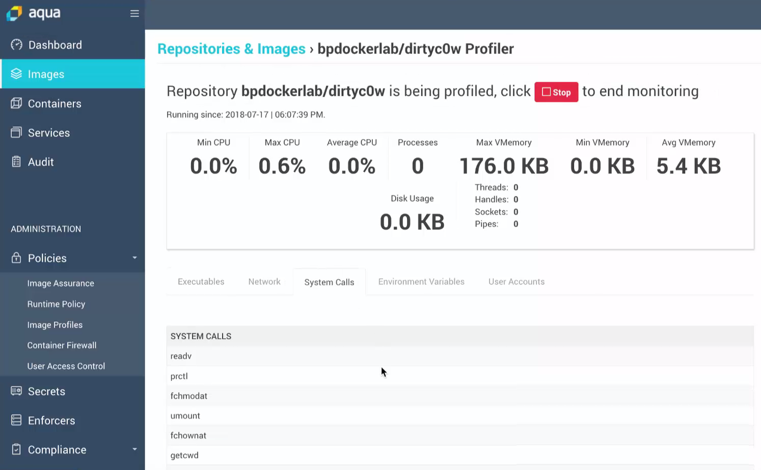 Aqua 3 2 Preventing Container Breakouts With Dynamic System Call Profiling